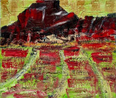 Klaus Becker-Öl auf Leinen-Landschaft 4-50x60 cm