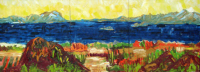 Klaus Becker - Oil on Canvas - Seashore - 100x280 cm