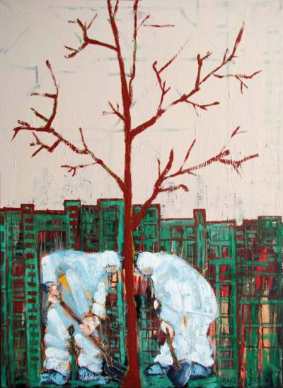 Klaus Becker - Oil on Canvas - Plant a tree - 204x150 cm