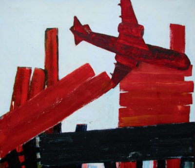 Klaus Becker - Oil on Canvas - Super Caravelle ved Dubai - 1972 - 150x170cm