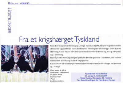 Klaus Becker-Udstilling Kunstforening Herning 2009